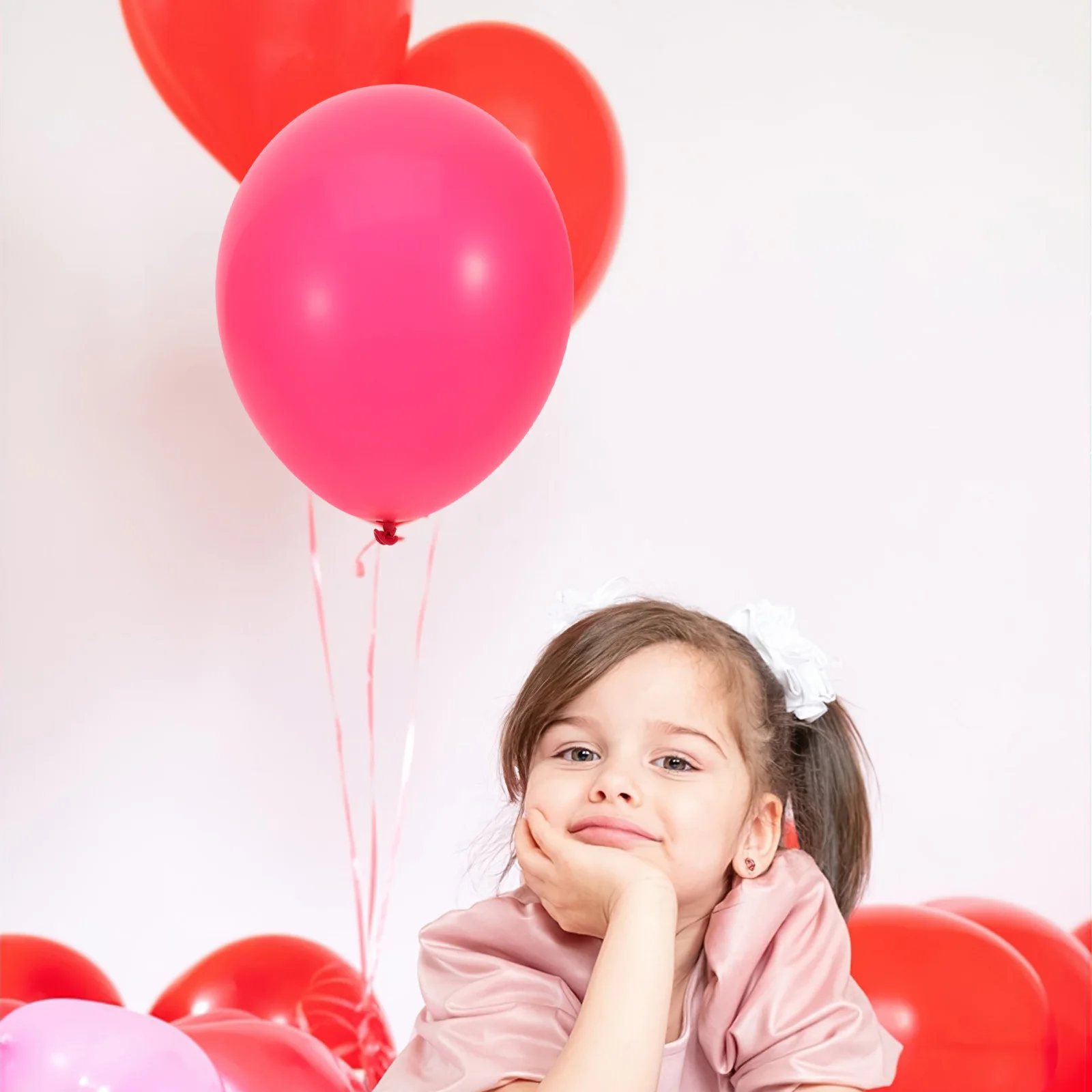 

50Pcs Rosy Latex Balloons 12 Inch Party Decorations Birthday Graduation Baby Shower Wedding Sturdy Material Easy Inflation