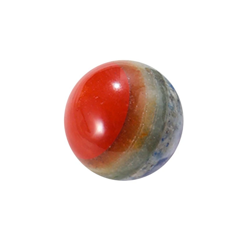 1 Buah Kristal Alami Tujuh Bola Chakra Tangan DIY Batu Permata Dipoles Kristal Penyembuhan Reiki 7 Batu Chakra (16Mm)