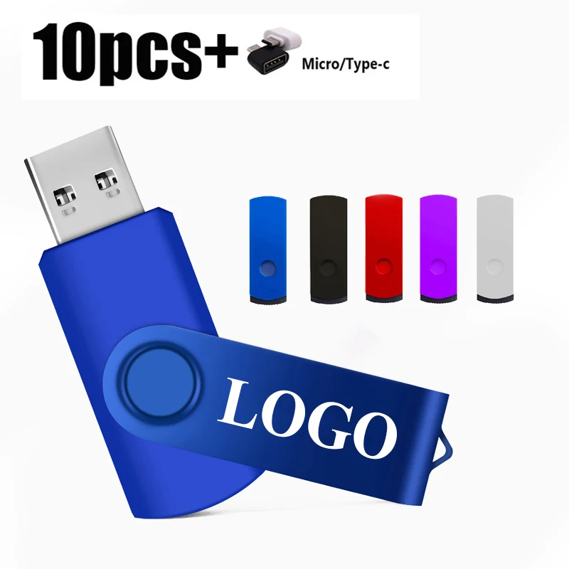 10PCS Foldable USB Flash Drives 128GB-16GB