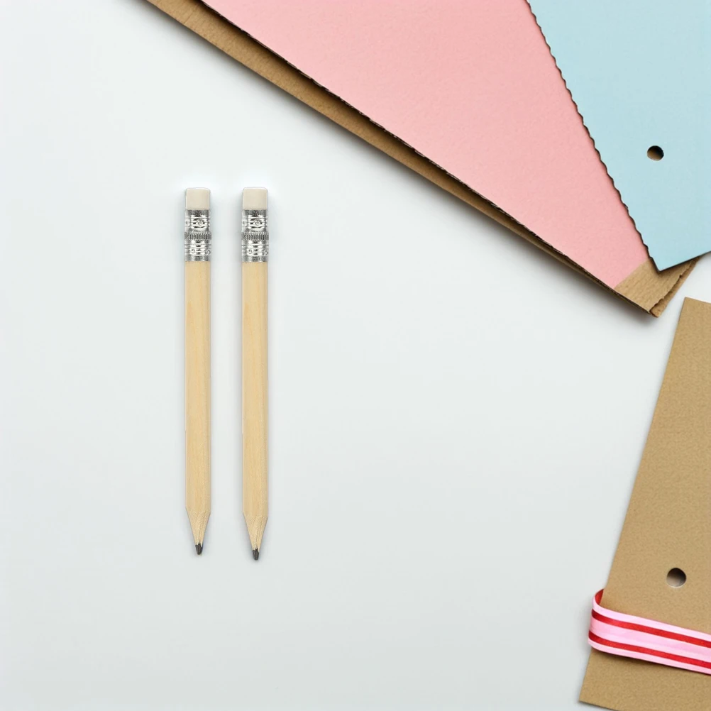 

100 Pcs Golf Pencil Handwriting Pencils Mini Eraser Erasable Kids Tool for Party Bags Wooden Bulk Child