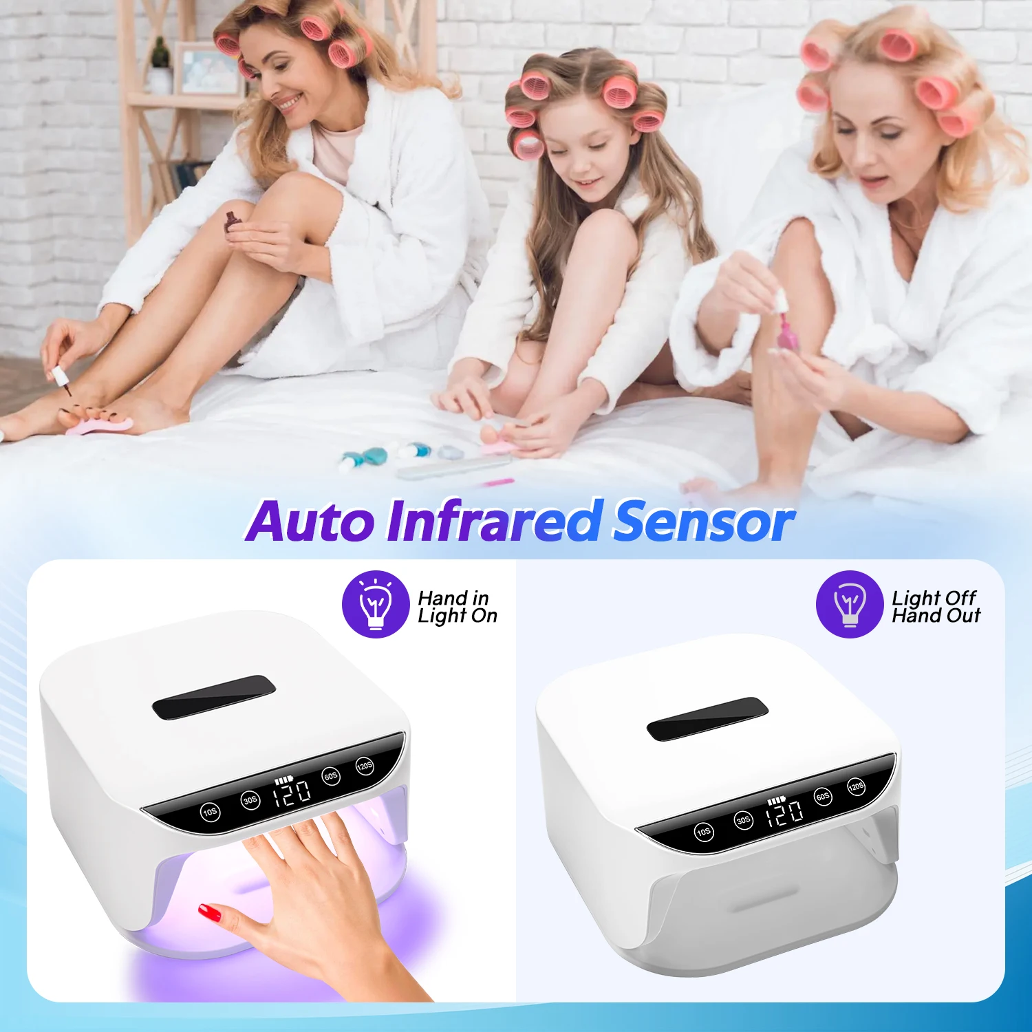 DianaBeauty 36LEDS sèche-ongles pour le durcissement de tous les vernis Gel professionnel séchage rapide UV LED lampe à ongles avec écran tactile LCD