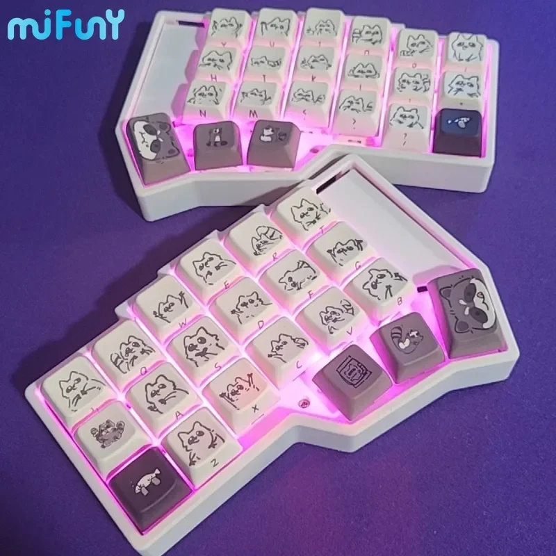 Imagem -06 - Mifuny Corne-teclado Split sem Fio Pcb Open Source Tela de Tinta Adaptável Solução Zmk Bluetooth Rgb Presentes Teclado Mecânico