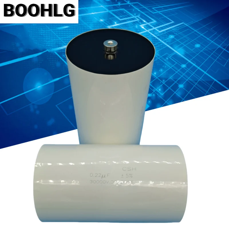 

1PCS high voltage pulse energy storage capacitor inductive 30000V 30KV 0.22UF 220NF 95X160MM