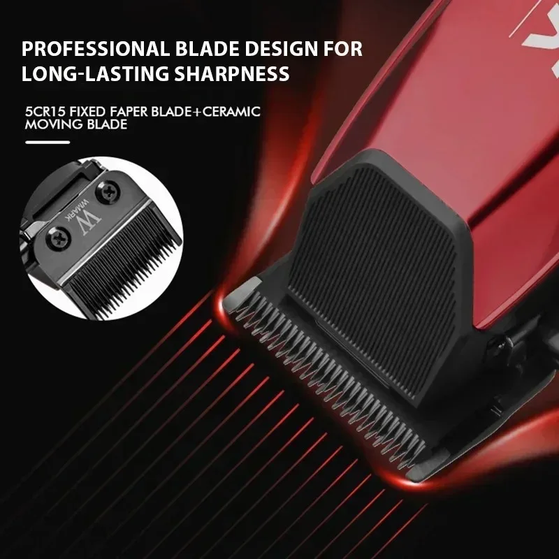 

Профессиональная электрическая машинка для стрижки WMARK NG-125, 7500 об/мин, с фиксированным DLC-лезвием и керамическим подвижным лезвием, для салонов красоты, 3 цвета