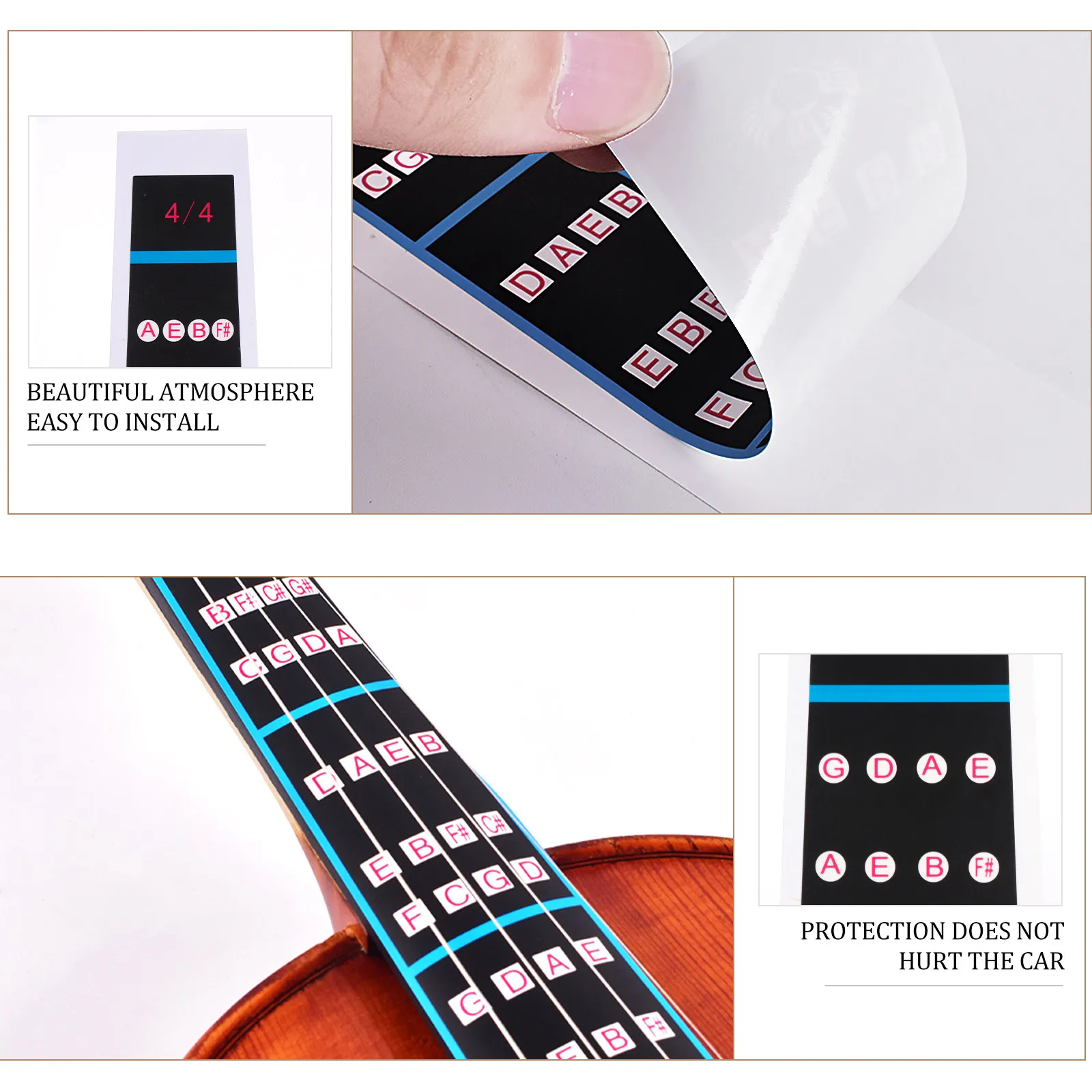 10Sheets Violin Fretboard Marker Finger Guide Sticker for 4 4 Violin Fingerboard Intonation Decal Sheet Fretboard Stickers