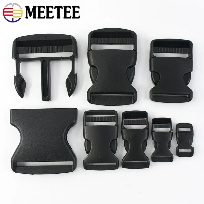 10/20Pcs 10/15/20/25/32/38/50mm Black Plastic Backpack Release Buckles Pet Collar Buckle Belt Adjust Clasp Luggage Accessories