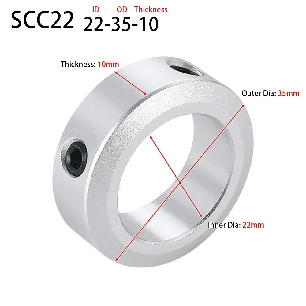 1Pcs Aluminum Alloy Fixed Locking Limit Ring 6-30mm Diameter Stop Screw Type Shaft Collar Retainer Locator with Screws