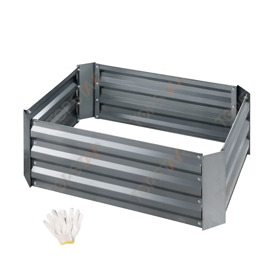 

DIY оцинкованная сталь, приподнятая садовая кровать, коробка для цветов, корзина для цветов, экологически чистый современный дизайн для детского забора, коробки