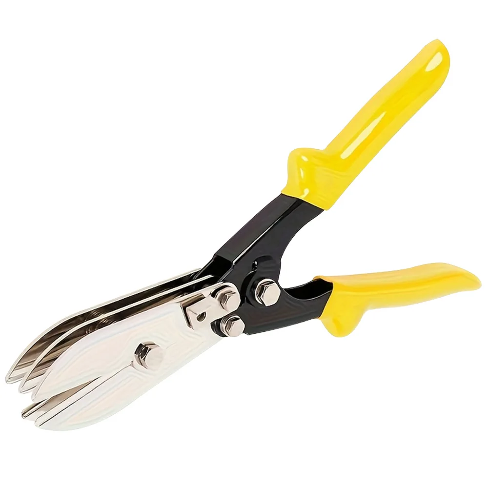 Yellow Handle Hose Clamp Pliers, Heavy Duty 5-blade Metal Sheet Shears, Five-blade Corrugated Bending Pliers Hand Tool
