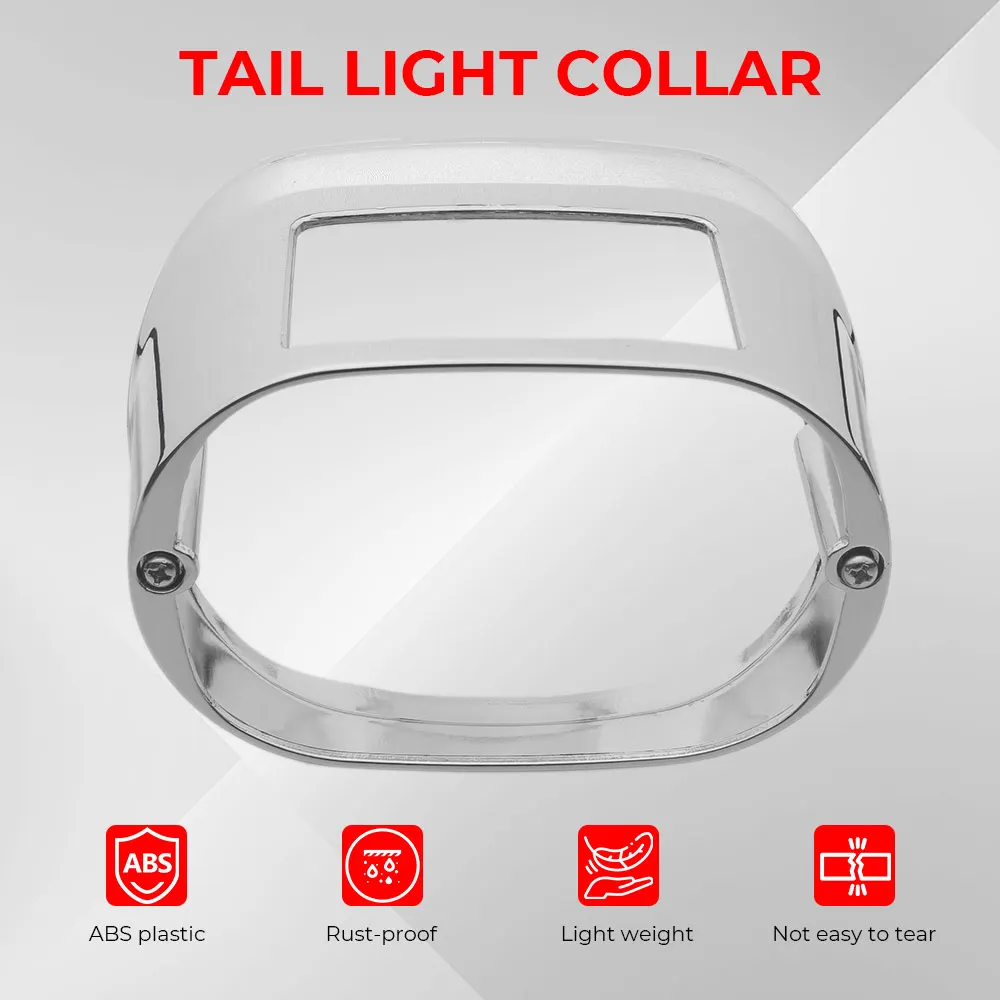 1PCS Tail Light Collar ABS Plastic Chrome Motorcycle Part Fit For Harley Softail (Except FXSTD, 05-08 FLSTN and FLSTS) 1996-2008