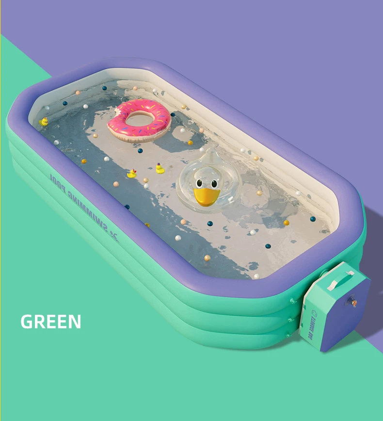 3M Big Swimming Pools Baby Thickened Bath Tub Folding Outdoor Adult Large Paddling Pool Children Home Automatic inflation Pools