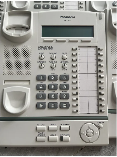 Refurbished second hand PBX telephone digital display phone white KX-T7630