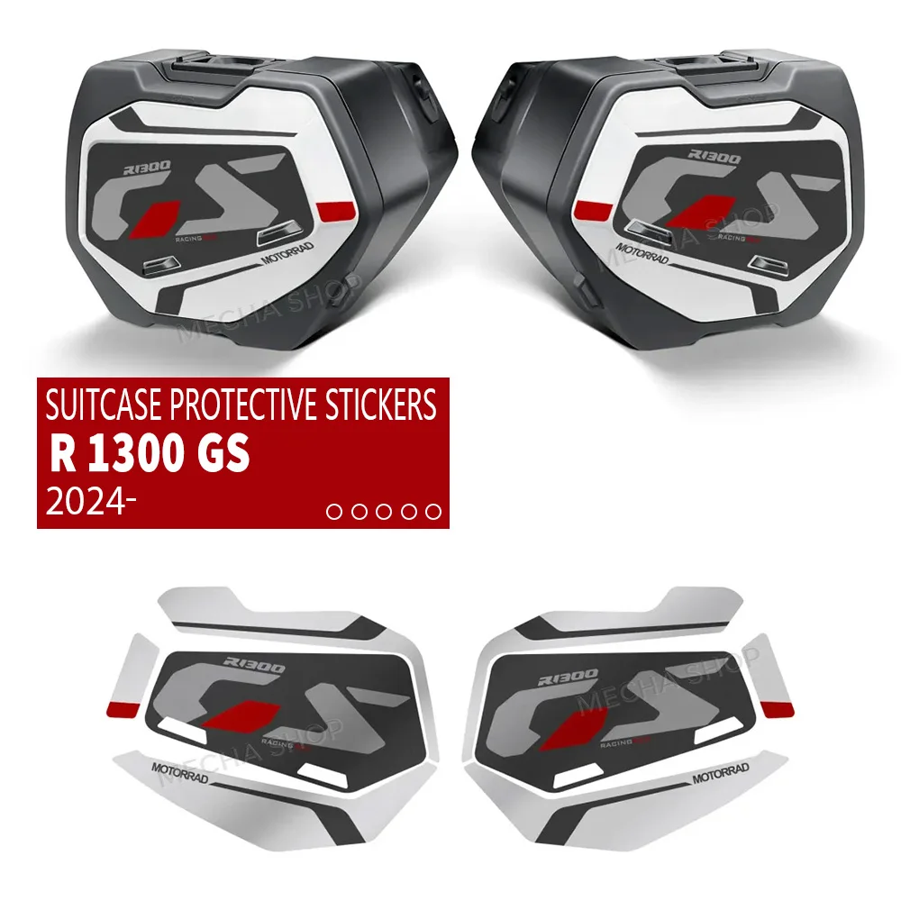 

For R 1300 GS Racing Red Vario Trunk Luggage Panniers Side Top Cases Suitcase Protector Stickers Decals 2023 2024 2025
