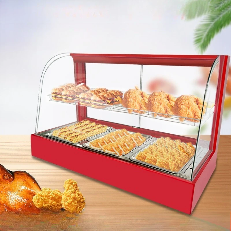 

Food Small heating incubator Display cabinet Glass deli cabinet