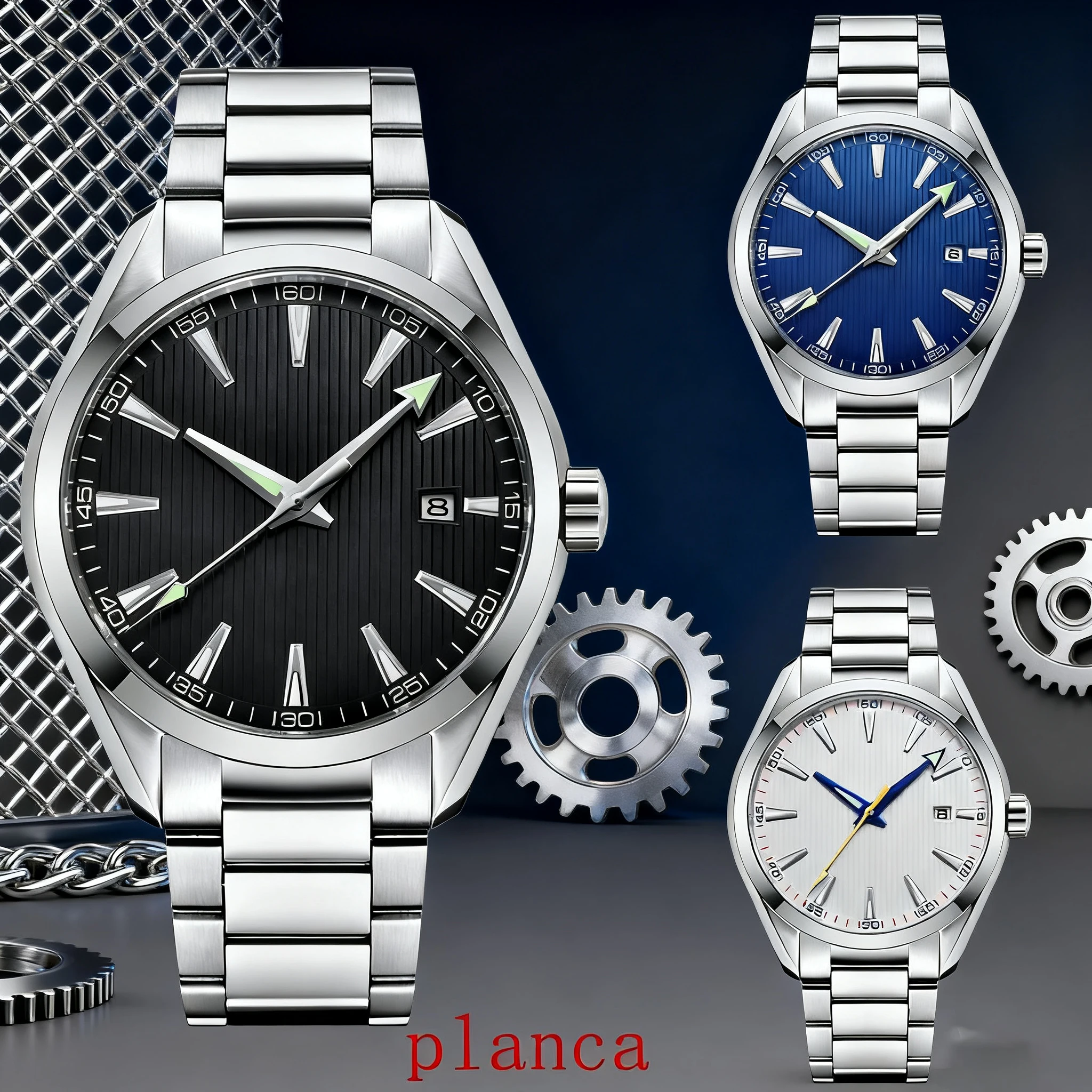 41mm NH35 orologio meccanico automatico orologi maschili zaffiro uomo orologio da polso in acciaio inossidabile calendario orologio data