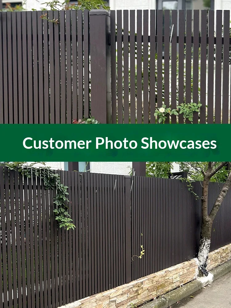 Outdoor Aluminum Wrought Iron Railing Villa Courtyard Balcony Terrace Weatherproof Anti Rust Decorative Garden Fencing