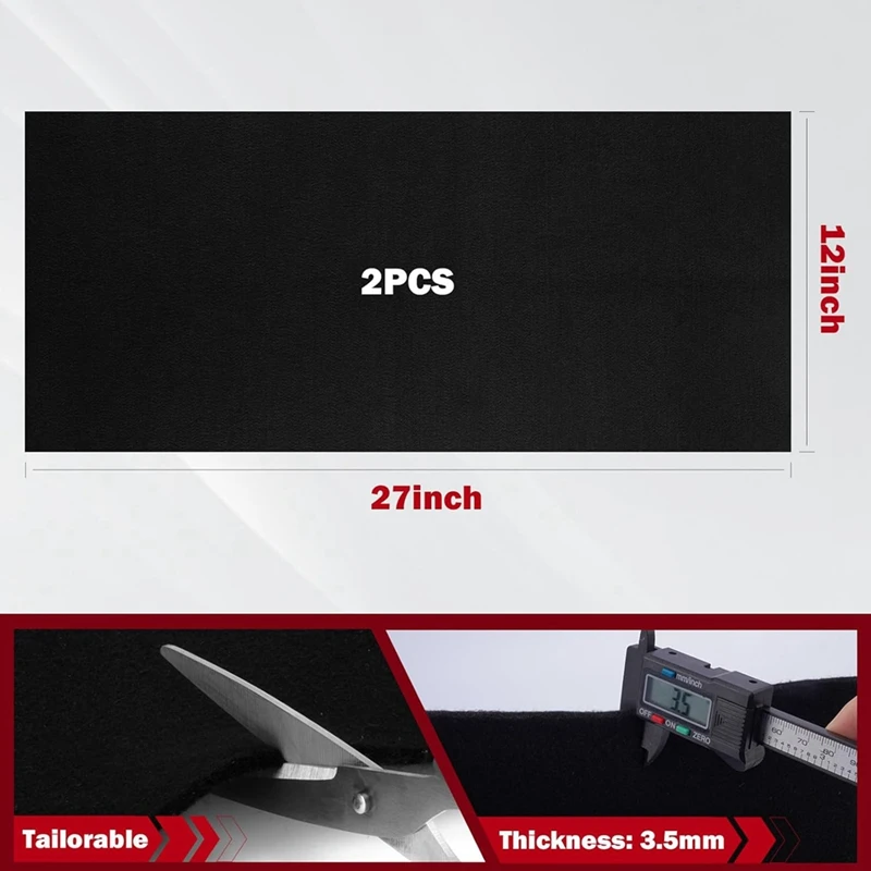 ผ้าห่มเชื่อมสักหลาดคาร์บอนทนไฟ 2 แพ็ค 12 X 27 นิ้ว 1800 ℉   แผ่นฉนวนกันความร้อนอุณหภูมิสูง แผ่นป้องกันความร้อนประสาน