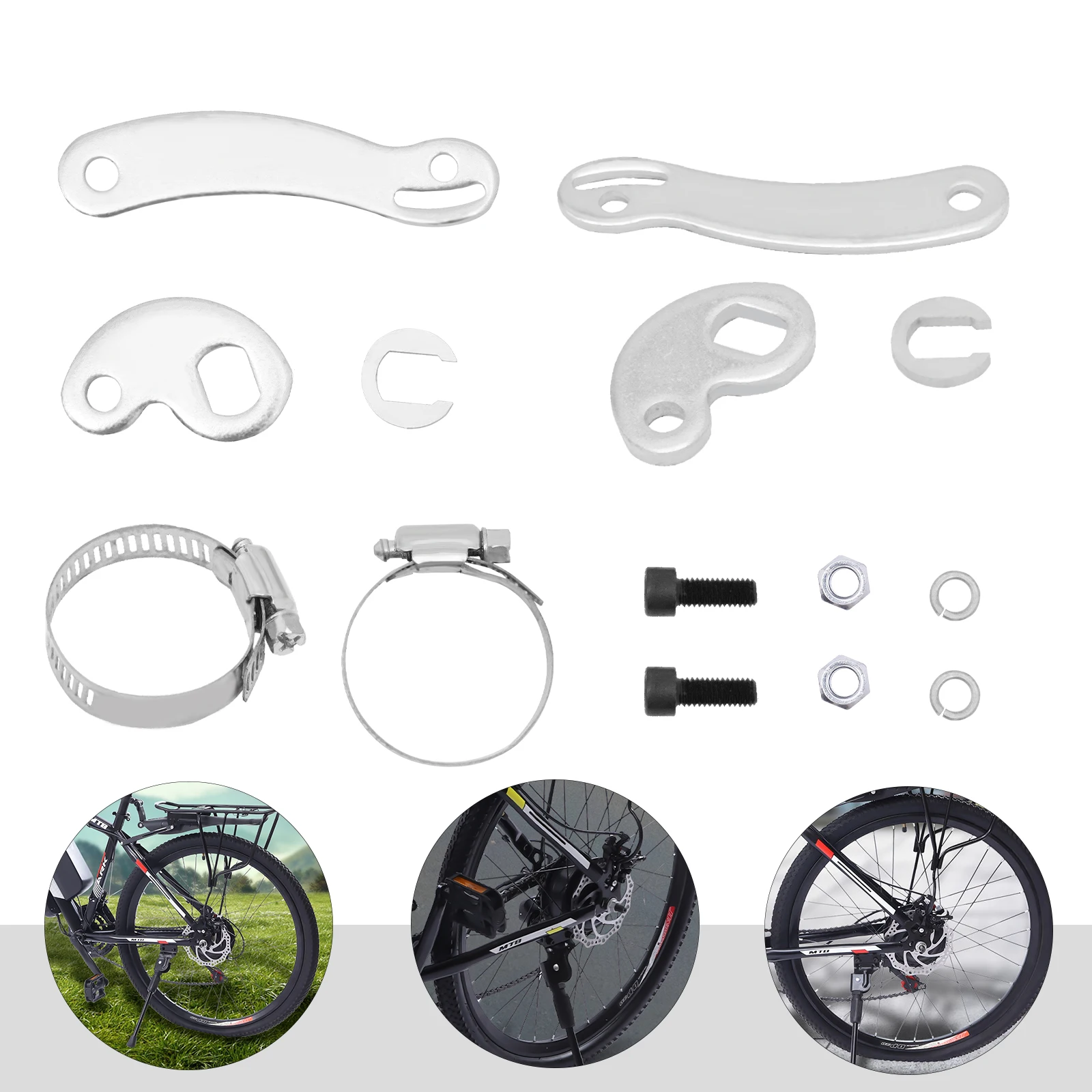 

Universal Torque Arm Conversion Kit – Galvanized Iron, 2-Pack for E-Bike Motor Axle Protection, Prevents Dropout Damage