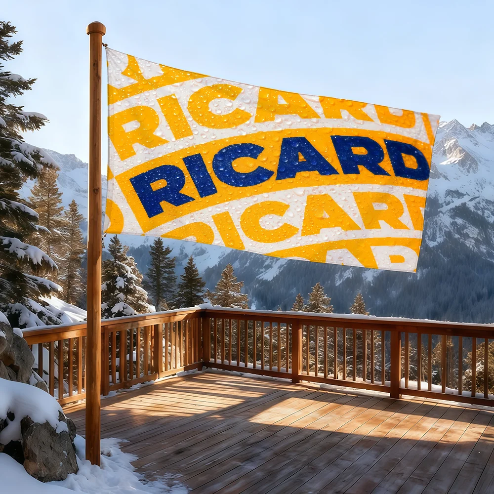 Fashion R-Ricard-ES flag For Room Dorm Camping Picnic Art Style Garage Bar wall Decoration Banner view 6