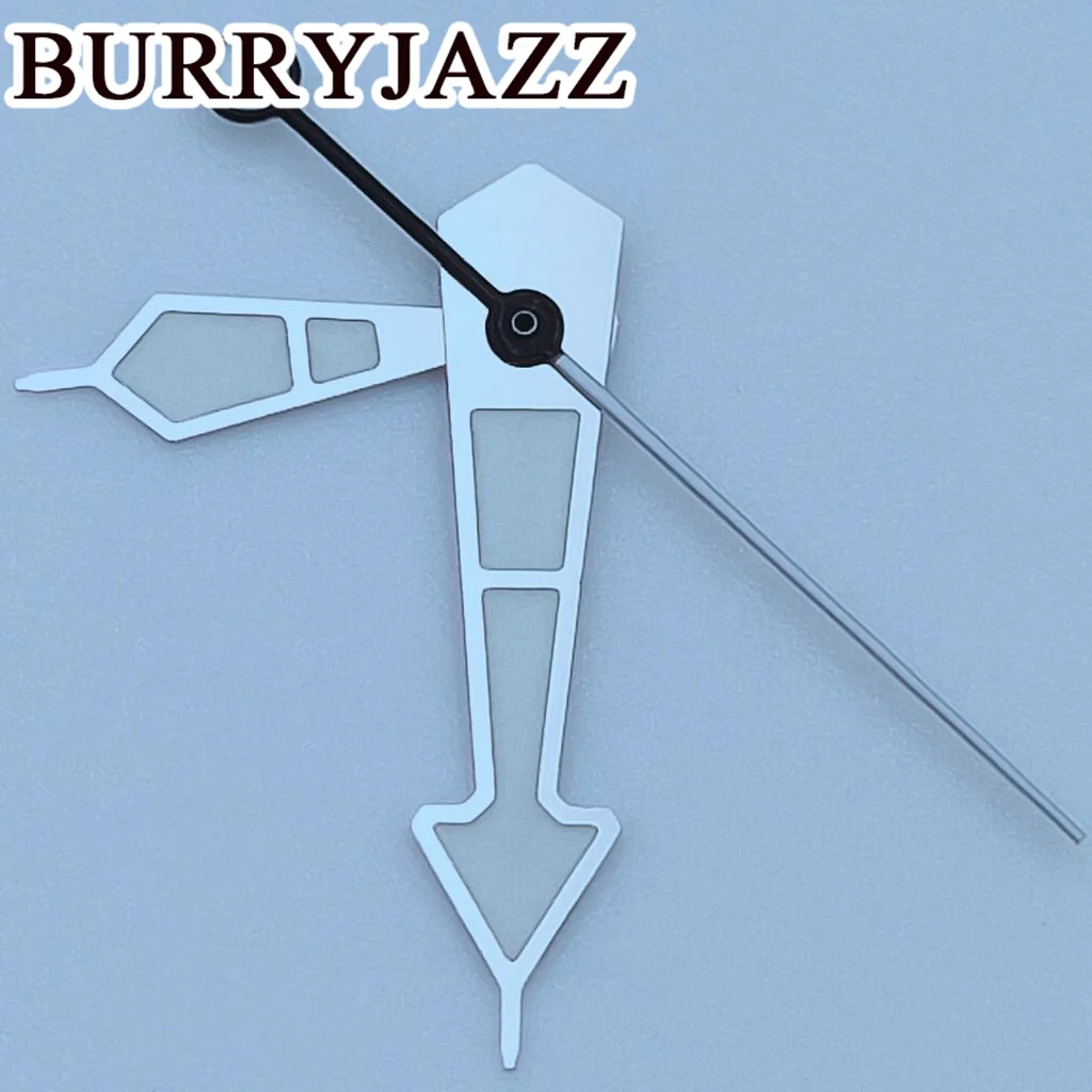 BURRYJAZZ NH35 NH36 NH38 7S26 7S36 4R35 4R36 Watch Hands Silver White Silver Green Hands Green Luminous