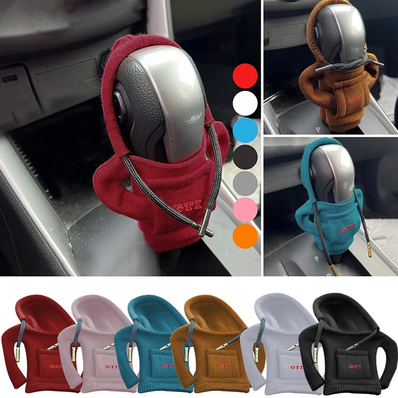 Car Gear Shift Hoodie Cover Creative Console Rocker Knob Protector Gift For VW GTI Tiguan CC Jetta Polo Golf Passat T-ROC Touare