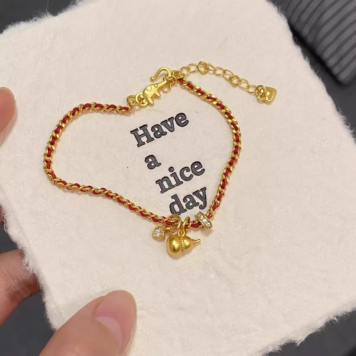 

Позолоченный устойчивый к выцветанию браслет из тканой тыквы зодиака для женщин, красная ручная веревка, подвеска на удачу, ювелирные изделия премиум-класса, подарок