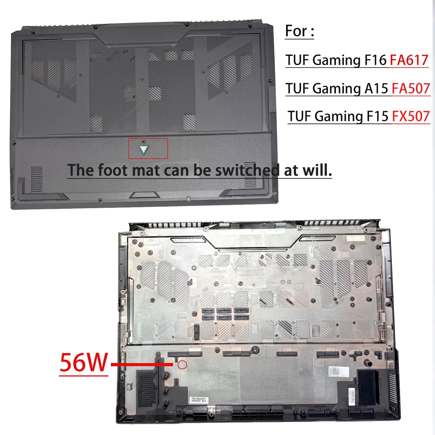 Immagine 6: Scocca Inferiore per Tianxuan 3/4/5/5Pro, Tianxuan 4R/5R, Tuf Gaming F16, A16, A15, F15, Fa507, Fx507, Fa607, Fx607, Fa617 - Cover Inferiore D