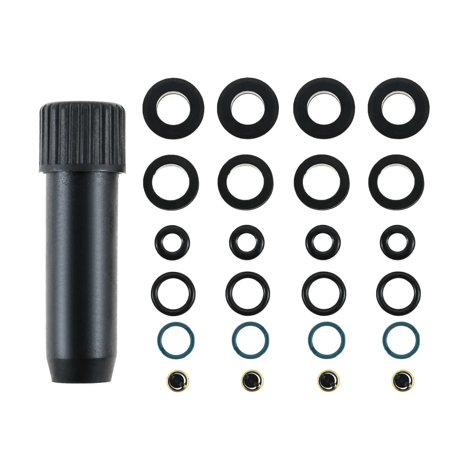 4 Sets Rubber Auto Fuel Injectors Repair Seals Kit for Toyota Matrix/Corolla Pontiac Vibe 232090D050 2320922090 88973523 FJ847