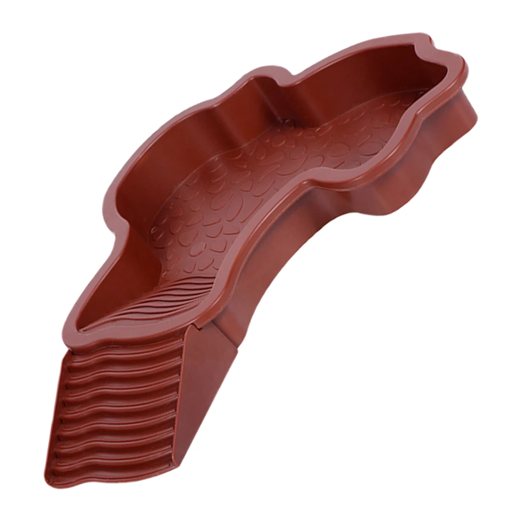 

1pcs Pet Turtle Bathtub Basking Platform Large Brown Terrarium Decor Aquatic Habitat Climbing Ramp Durability Plastic