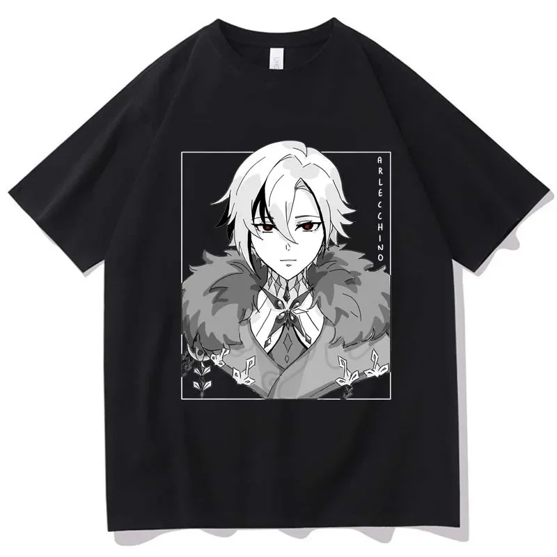 

Genshin Impact Women T-shirt Anime Short Sleeve Tee Shirt Funny Clothes Unisex Unisex O-neck Streetwear Loose Clothing Y2k Top