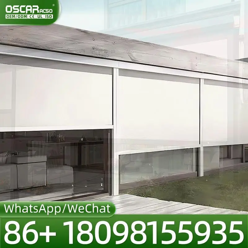 Modern Outdoor Aluminium Waterproof Automatic Folding Louvered Patio Shelter Canopy for Garden Terrace Backyard Rolling Blind