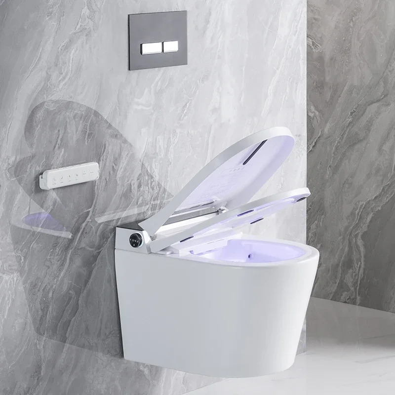 Full function p trap wash down bidet wall mounted modern intelligent wc automatic toilet bowl wall hung smart wc toilet