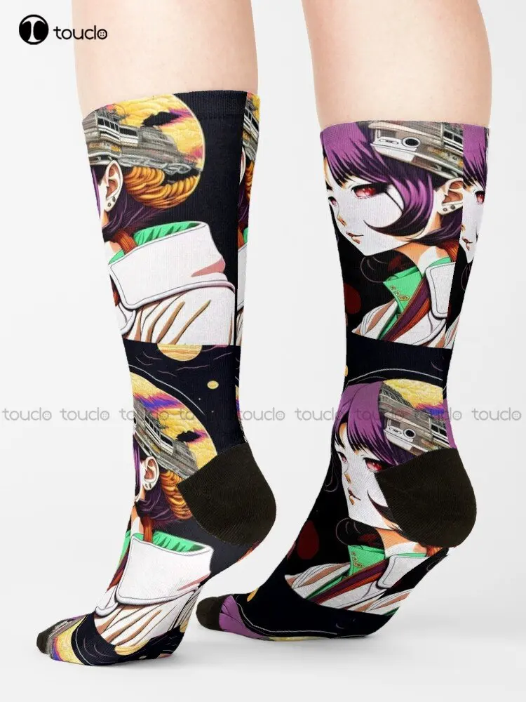 Five Elements Abstract Paintings Socks Cotton Socks Personalized Custom Unisex Adult Teen Youth Socks Custom Gift Streetwear