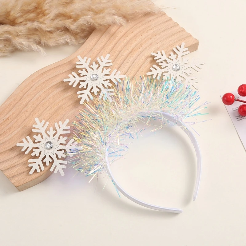 Sequins Christmas Snowflake Headband for Kids Festival Party Performances Dropship