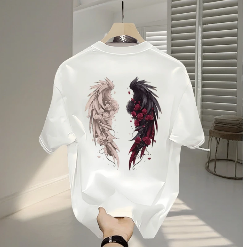 

2024 Summer New Hot Selling Fashion 100% Cotton Niche Design Brand Women Men Short Sleeve T-shirt Loose Printing T-shirt