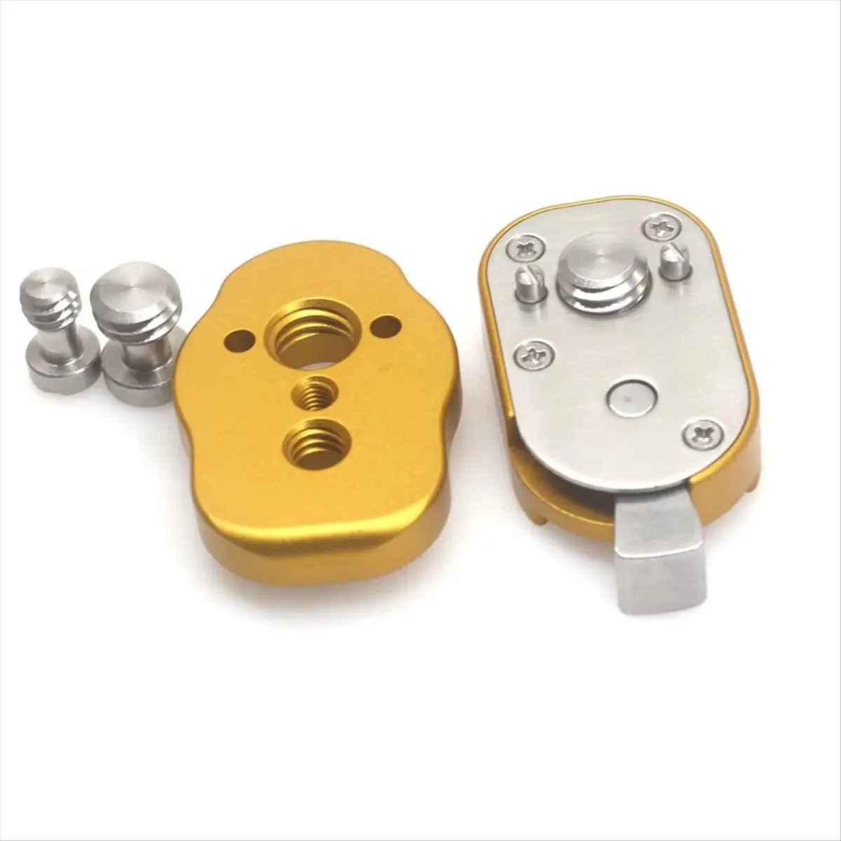 DT1598 Mon.3/8 M3 Locating Pin Mini Field Monitor Quick Release Plate for LCD Monitor Magic Arm LED Light Quick Release Plate