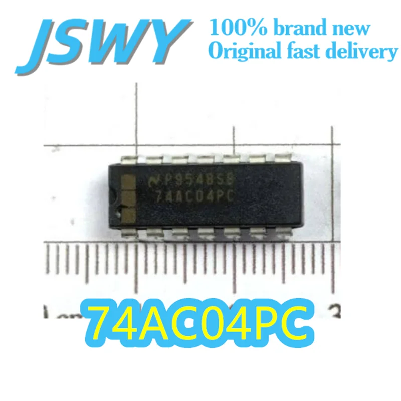 

(5/50 pieces) 74AC04PC 74AC04 Original genuine six-inverter logic chip DIP-14 package Wide voltage 1.5-5.5V electronics