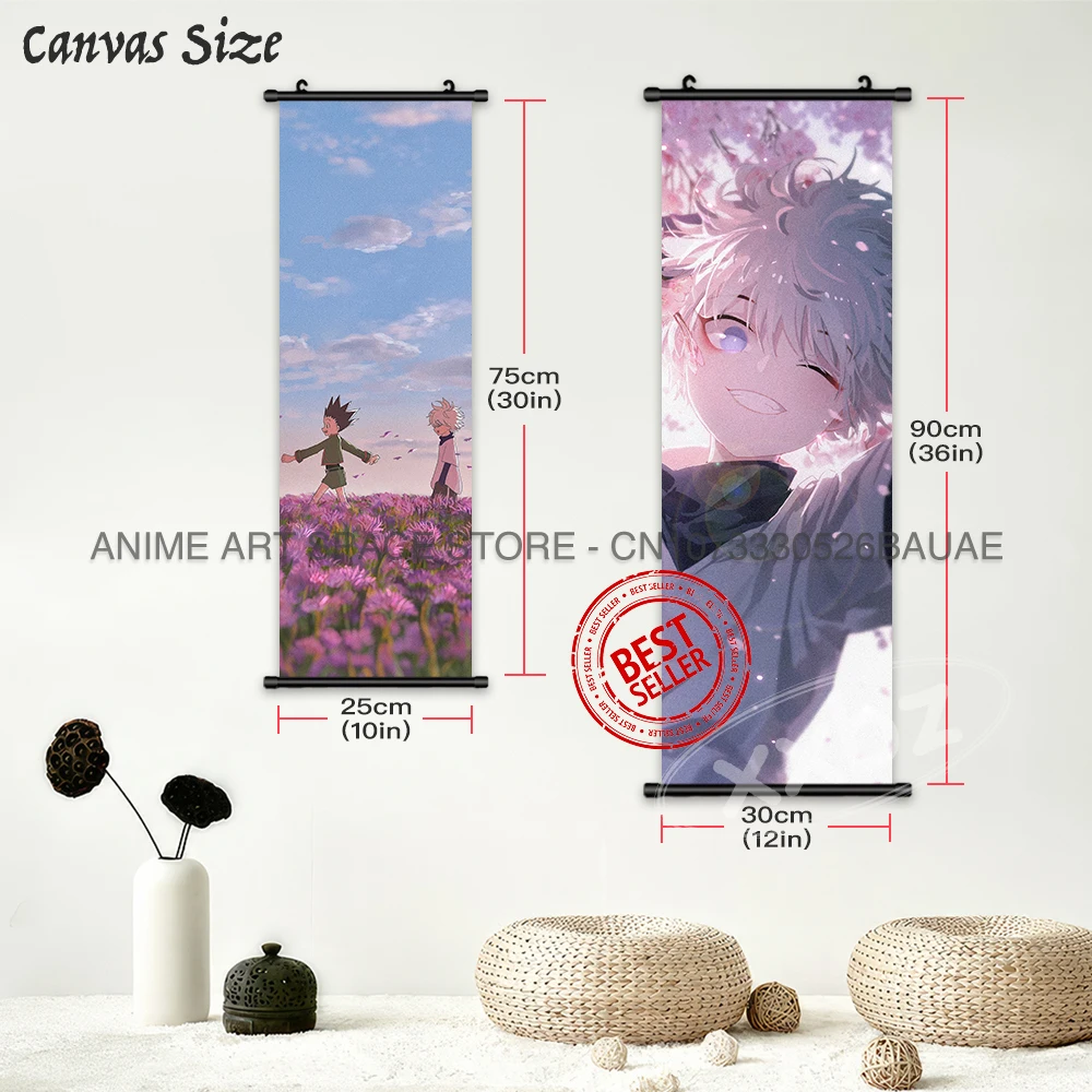 Hunter X Hunter Hängende Malerei Poster Home Dekoration Klassische Anime Scrolls Bild Wand Kunst Leinwand Nachttisch Hintergrund Geschenk – Detail 5