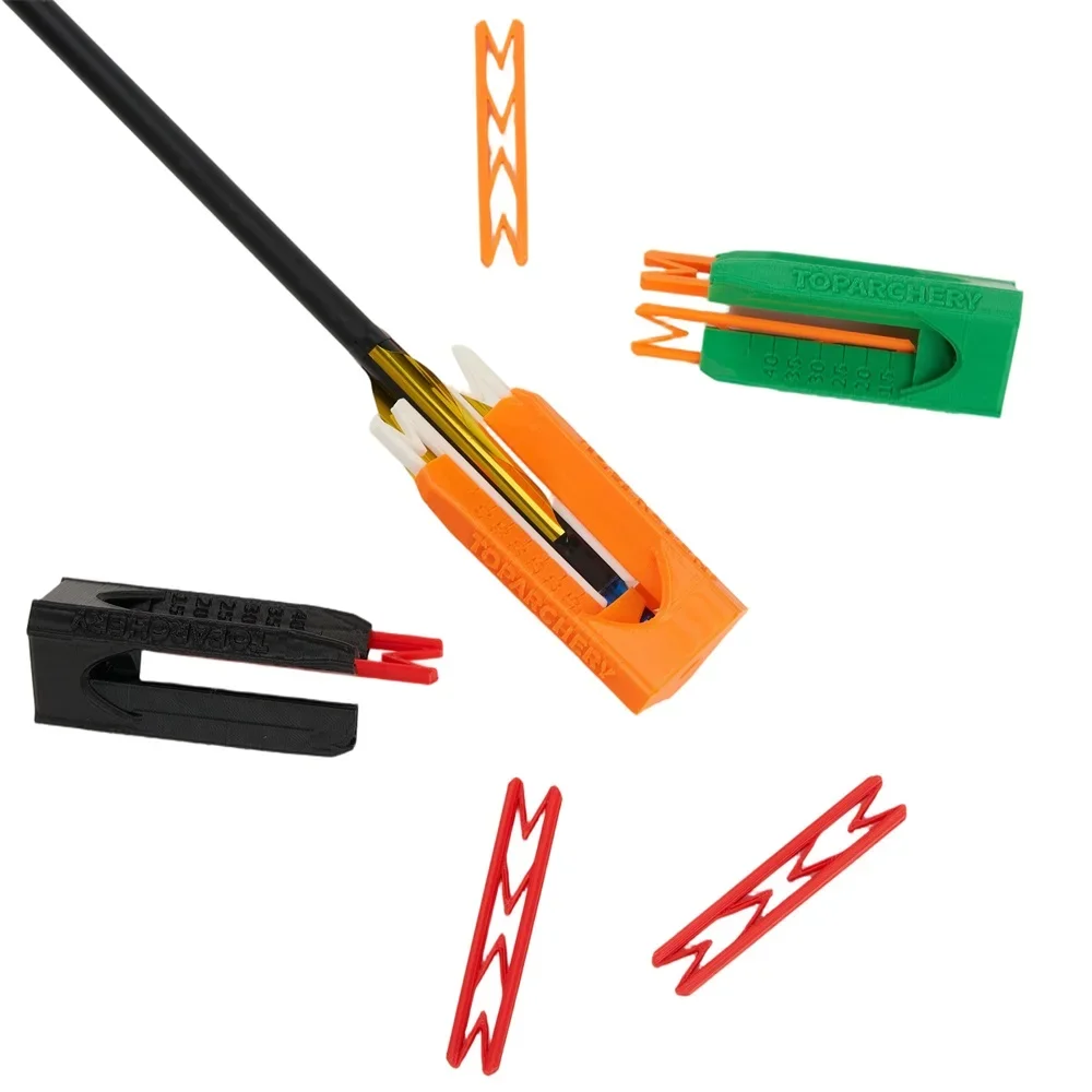 3D-Druck Fletching-Jig für Spin-Wing-Vanes, Spiral-Pfeilfedern, verstellbares Bogenschießen-Servierwerkzeug-Zubehör – Detail 3