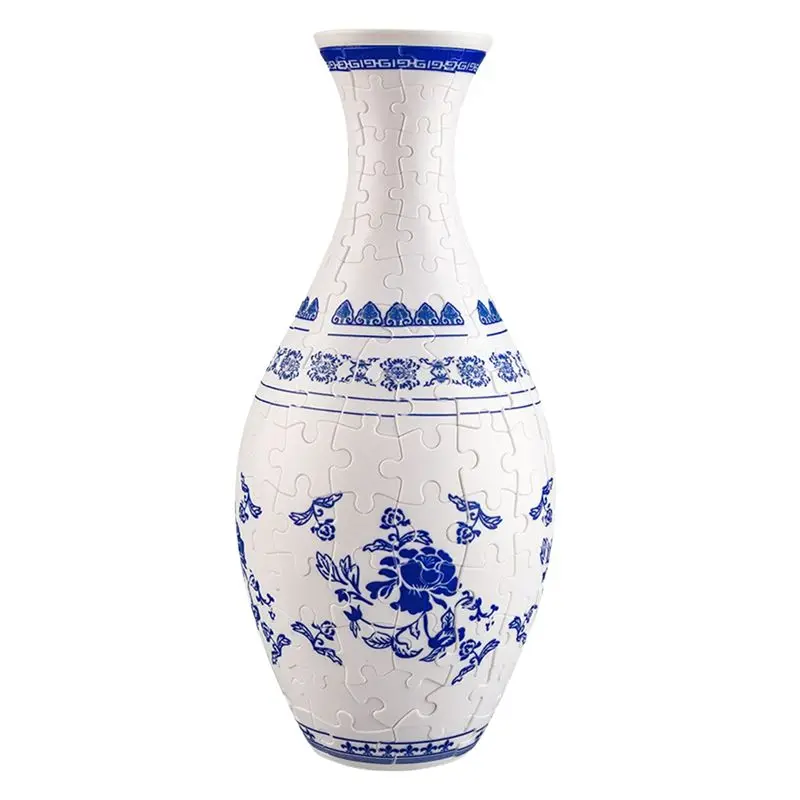 A20F-3D Jigsaw Vases DIY Living Room Decor Flower Arrangements Home Decor Gift DIY Home Decor Flower Pots