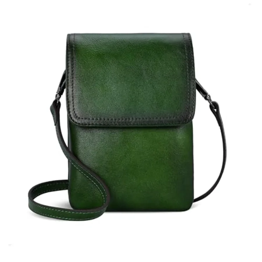 Leather Crossbody Bags for Women RFID Blocking Cell Phone Purse Small Anti-Theft Zippered with Card slots