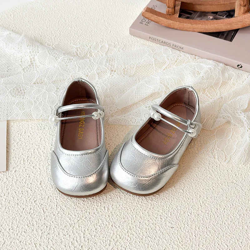 

Children Leather Shoes for Girls 2026 Spring New Fashion Korean Style Soft Bottom Anti-slippery Versatile Princess Dress Shoes