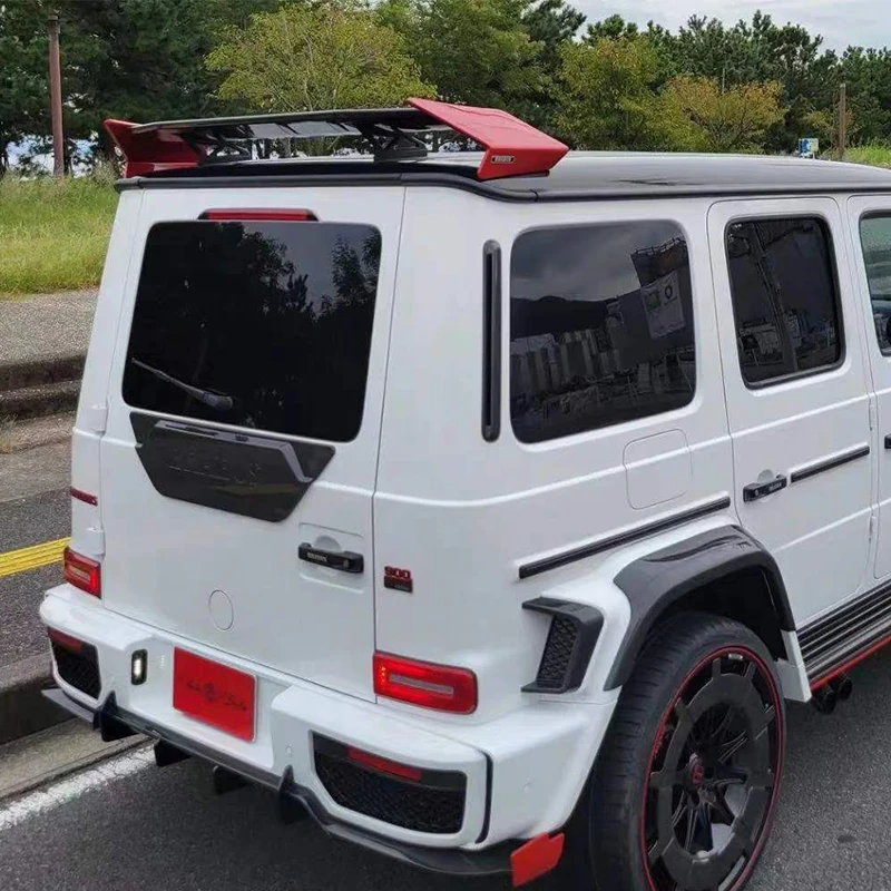 G Wagon G900 Rocket-Style ألياف الكربون الجافة الخلفية سبويلر الجناح W464 G63 G500 B طقم الجسم صاروخ الجاف الكربون الجناح الخلفي #5