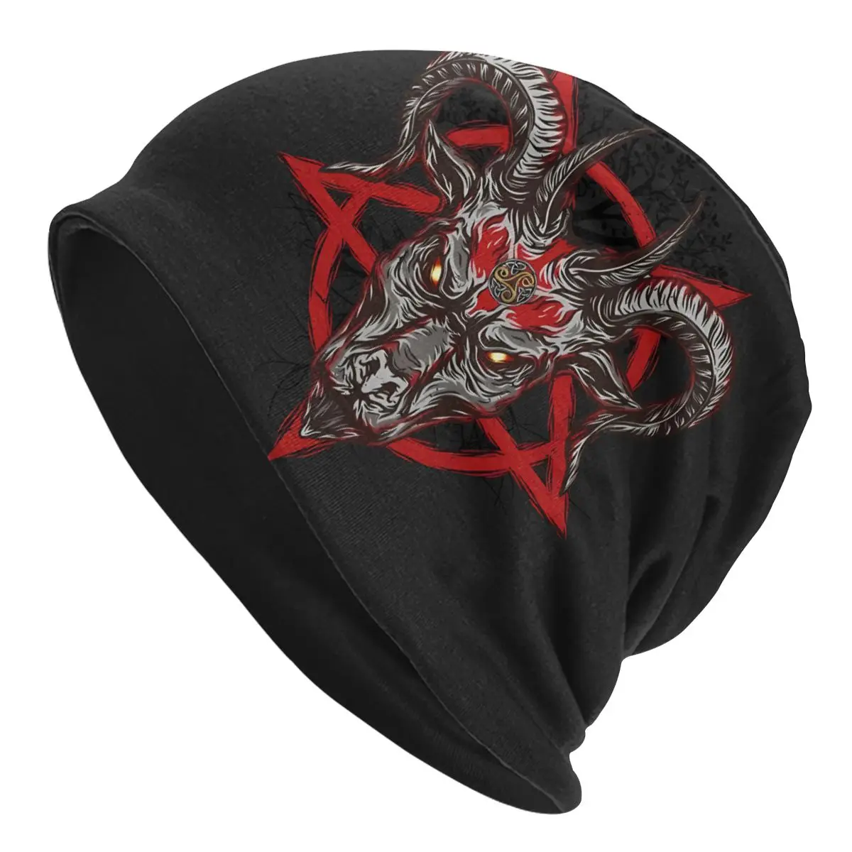 Skullies Beanies Fashion Hats Baphomet Goat 666 Thin Bonnet Special Caps Men Women's Earmuffs