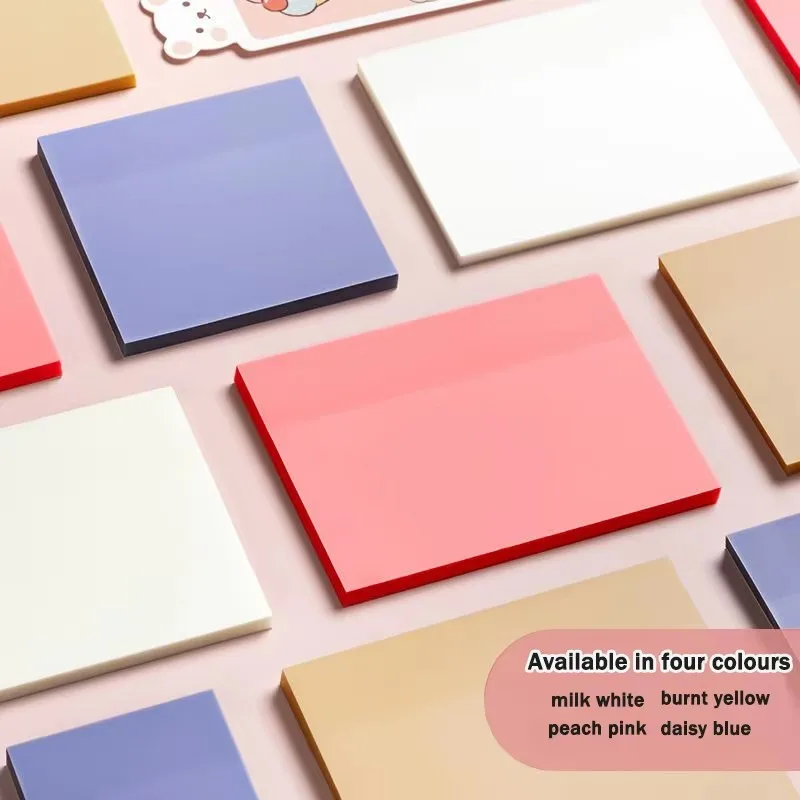 ملاحظات لاصقة شفافة ملونة صديقة لإعادة الاستخدام مقاومة للماء ذات قيمة عالية، ملاحظات لاصقة قوية بسيطة متعددة الألوان اختيارية