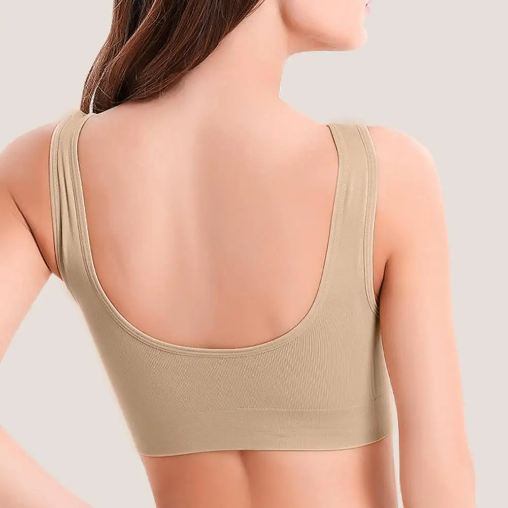 สนับสนุนกีฬา Bra ยืดกีฬา Bras สําหรับผู้หญิงที่มีแผ่นถอดได้ขนาดไร้สายโยคะ Bra ชุดชั้นใน Brassiere