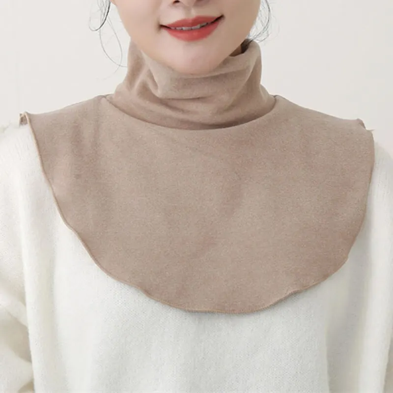 Fashion High Nack Fake Collar Neckerchief Detachable Collars Solid Color Winter Warm Scarf Women Shirt Collar