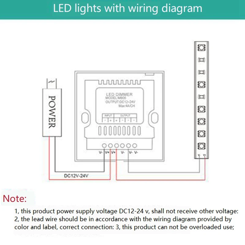 1 Piece 86 Sty LED Light Controller DC12V 24V Controller Light Dimmer Single Color/CT/RGB/RGBW LED Strip Wall Switch (MB07)