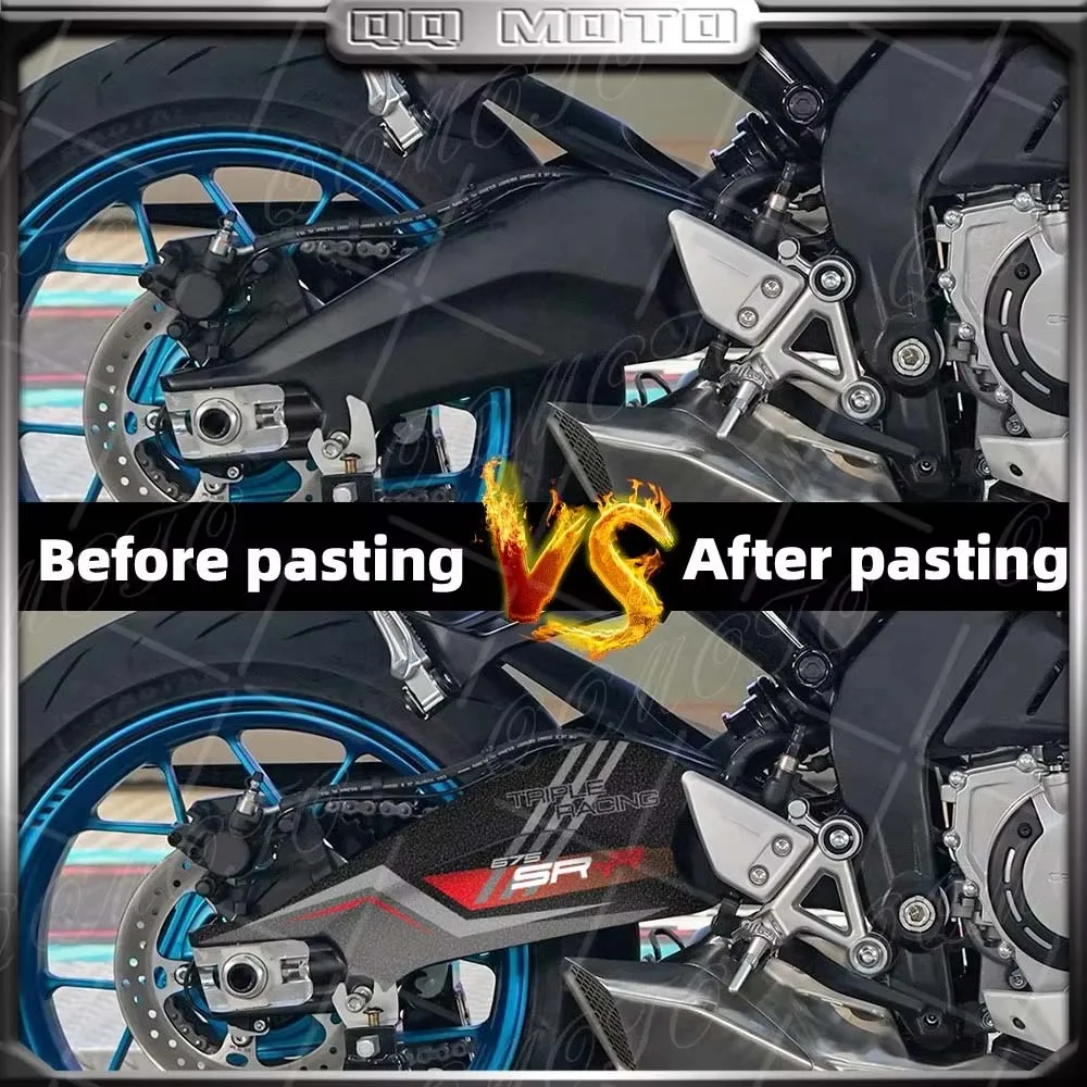 Motorcycle Swingarm Sticker Rotating Shaft Kit Watertight Non-Slip Decal Accessories For 675SRR 675 SR-R 675 NK 2024