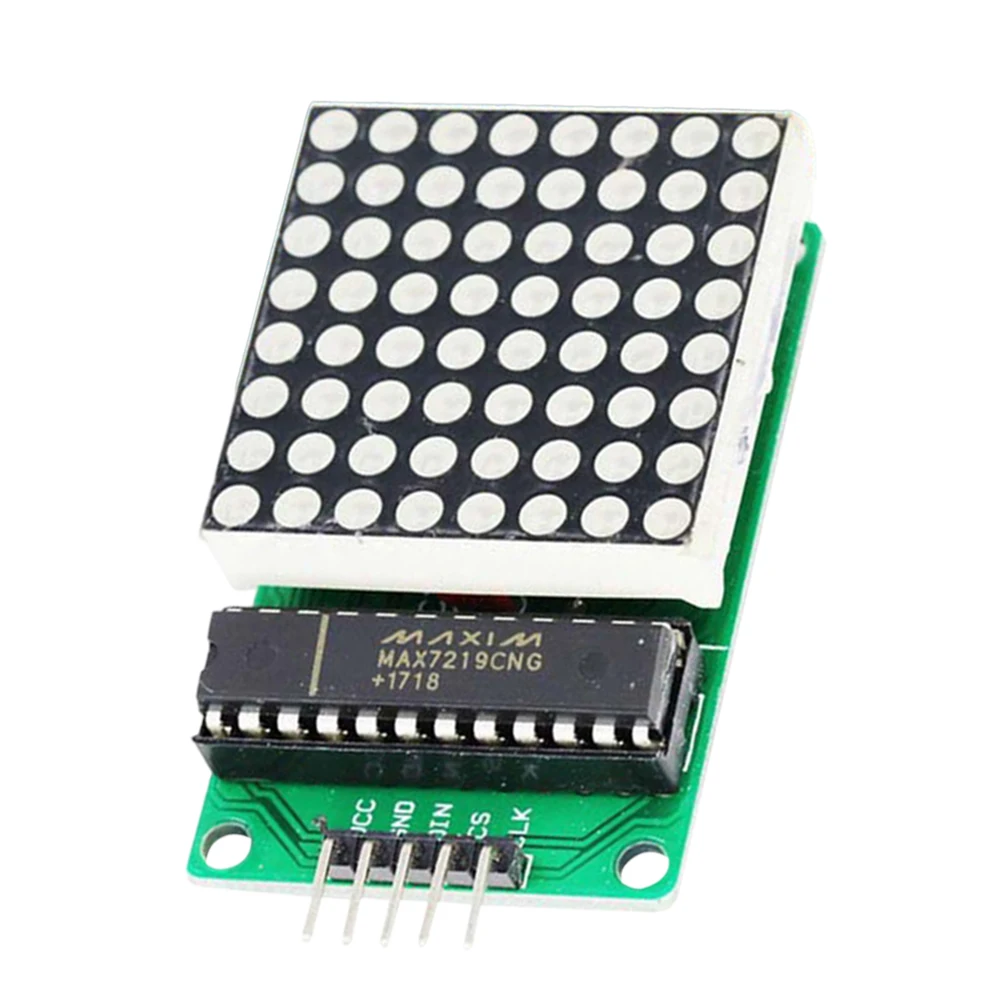 MAX7219 8x8 Dot Matrix Module MCU LED Display Control Module Microcontroller Module 5V with Input Output Interface Common Cathod